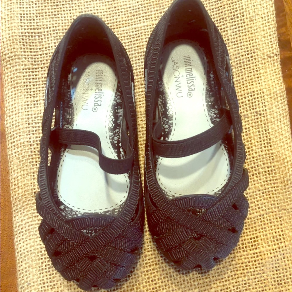 Mini Melissa & Jason Wu Mary Jane Flats Black